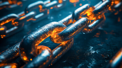 Glowing chains of strength and unity in a metallic bond