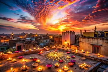 Diwali Festival: Sunset Fireworks & Diyas Urban Exploration