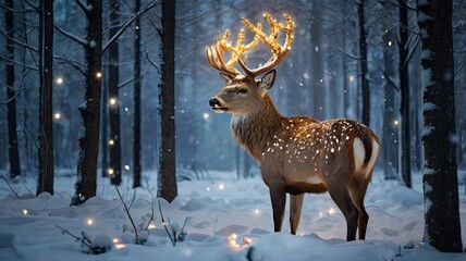 Fototapeta premium deer in the woods