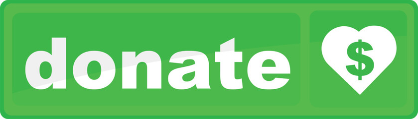 vector illustration green and white icon donate button