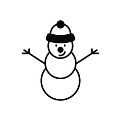 Snowman vector icon