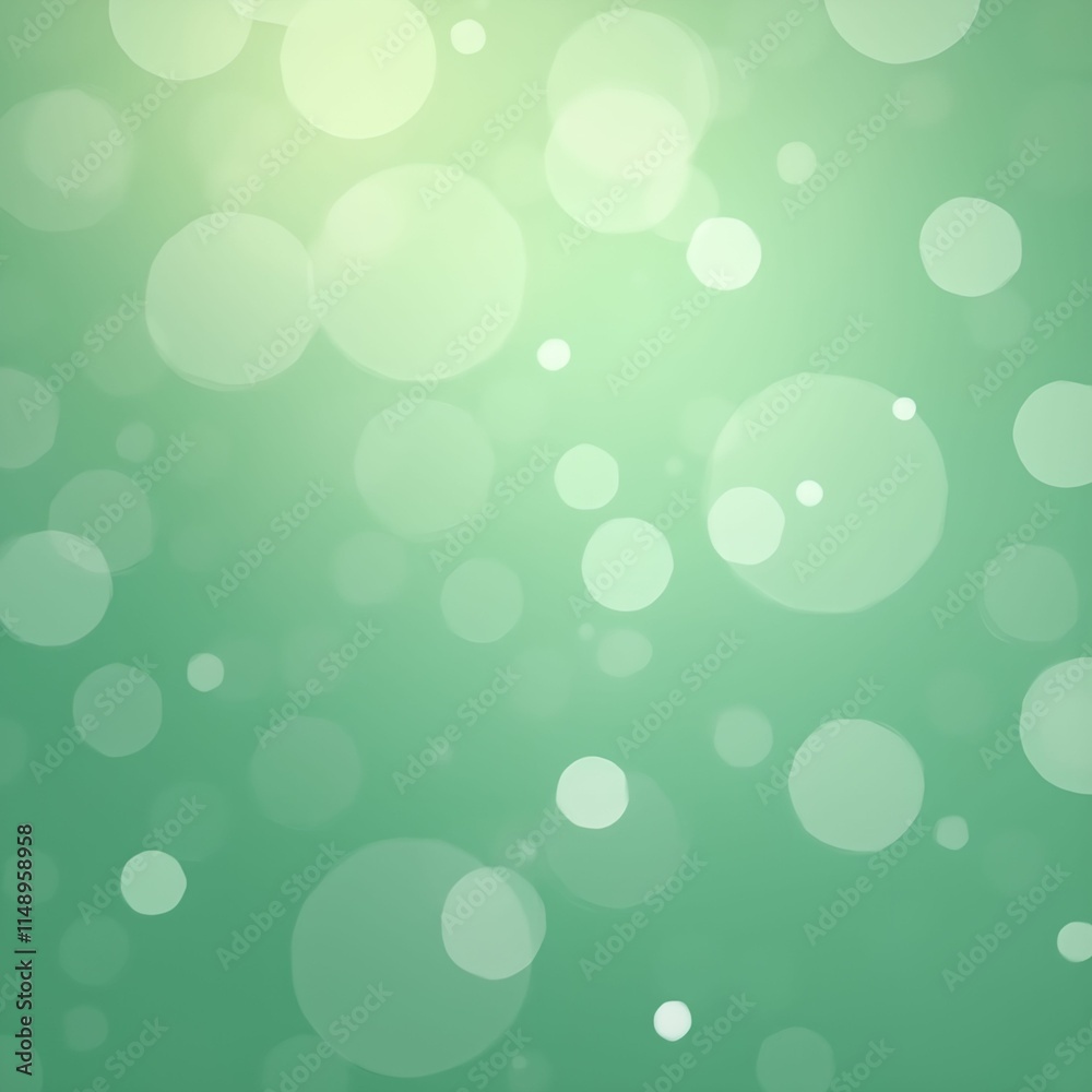 Aufkleber  art background with a soft, gradient green color and various circular bokeh effects.
