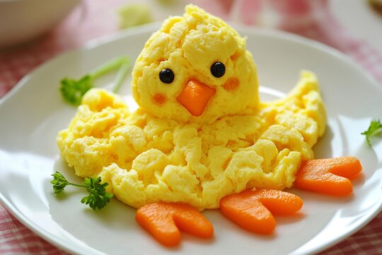 Naklejki Adorable Scrambled Eggs Chick for Kids