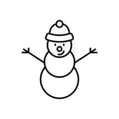 Snowman vector icon
