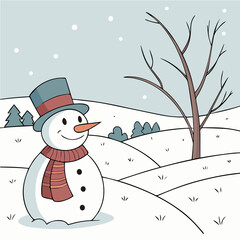 snowman in the snow