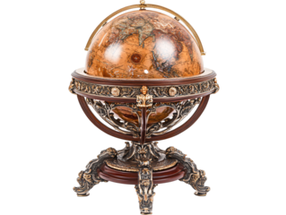 Isolated Colorful Map World Globe