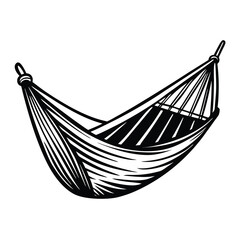 Simple Hammock Silhouette Vector Illustration
