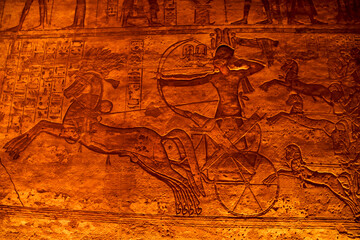 Ancient egyptian depiction of the battle of kadesh.