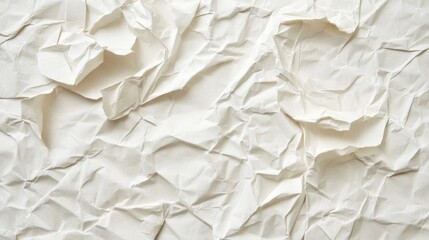 Obraz premium Crumpled white paper background. 