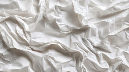 Obraz premium Crumpled white paper background. 