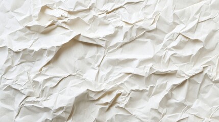 Fototapeta premium Crumpled white paper background. 