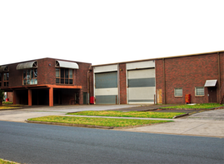 Industrial warehouse close up