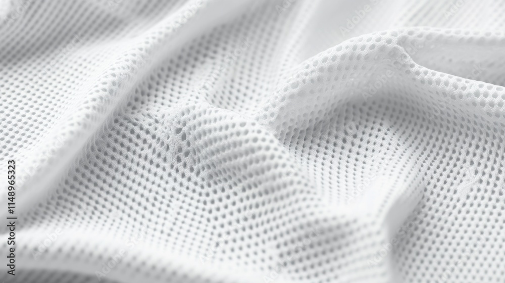 Wall mural white fabric with a pattern of small dots. the fabric is smooth and has a uniform texture. the dots 