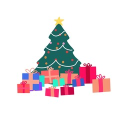 christmas tree with gifts