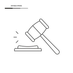 Judge Gavel Icon Vector Design.