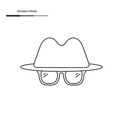 Spy Line Icon Vector Design.