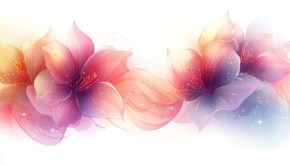 Delicate Pastel Flowers with Soft Background Hues