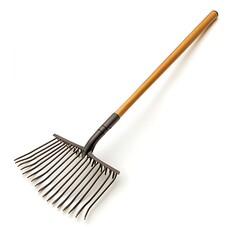garden rake isolated on white background
