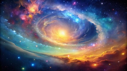 Dreamy Pastel Cosmic Galaxy: Nebula, Stardust, and Twinkling Stars Background