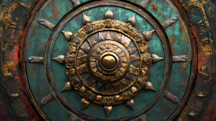 Fototapeta premium buddhist swoyamb pattern