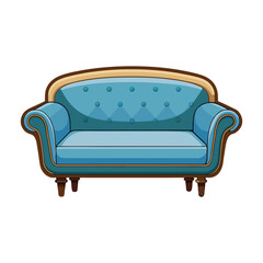 Customizable Loveseat Vector Illustration