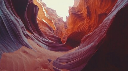Obraz premium Stunning Geological Formation in Vibrant Orange and Red Colors