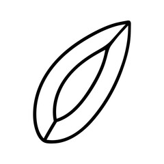 Summer slice of avocado. Hand drawn doodle cartoon fruit illustration.