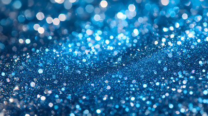Iridescent blue background shimmers with metallic glitter, radiating light and energy, creating a mesmerizing and. Celestine. Illustration
