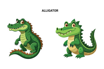 Customizable Alligator Vector Illustration