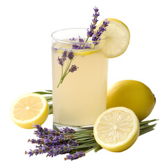Refreshing Lavender Lemonade Drink with Lemons