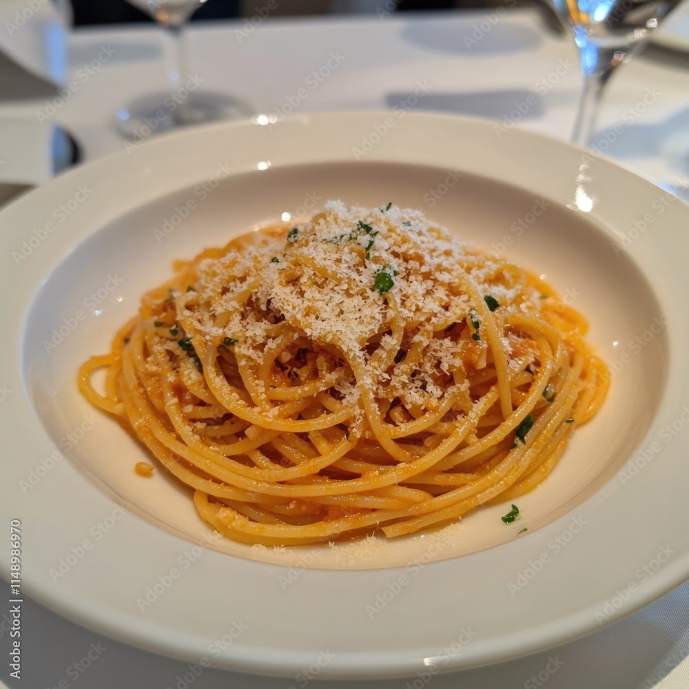 Wall mural Pasta with Parmesan Cheese