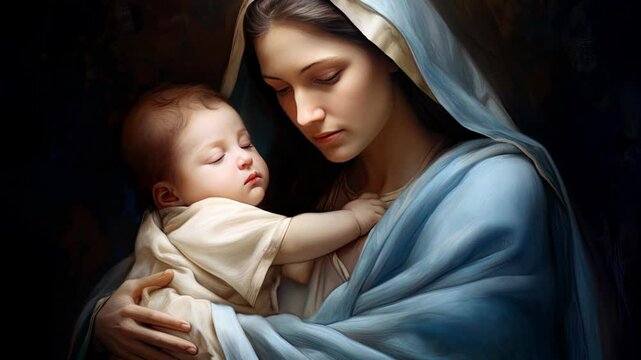 Holy virgin Mary with Jesus child
