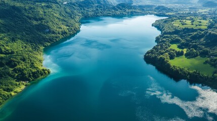 Fototapeta premium Serene Mountain Lake Landscape