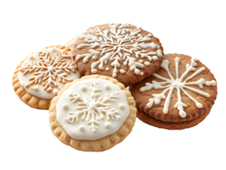 Deliciously Decorated Christmas Cookies with Snowflake Designs for Holiday Celebrations