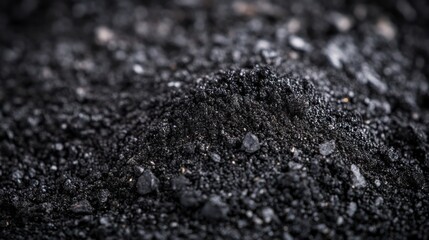 Black Granular Substance Close Up Texture