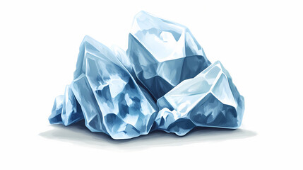Celestite, gemstone, isolated on white. Celestine. Illustration