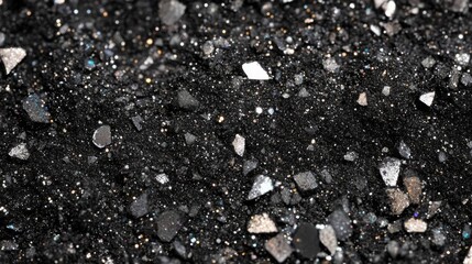 Black Glitter Texture With Sparkle And Shine