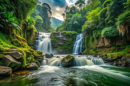 Ecuadorian Machay River: Twin Waterfalls Urban Exploration Photography