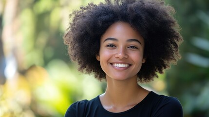 Woman with Afro
