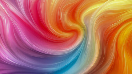 Vibrant abstract swirl of colorful waves in dynamic motion