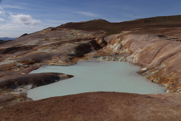 Krafla boiling crater lake