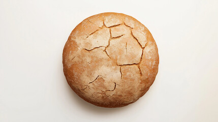 K&uuml;nstlerische Darstellung eines rissigen, erdigen Balls auf hellem Hintergrund


