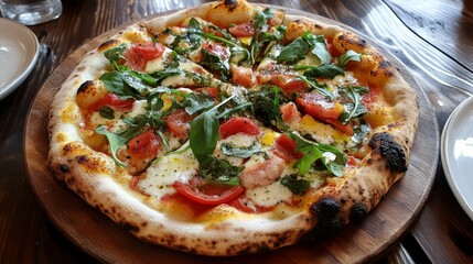 Mouthwatering Homemade Pizza with Fresh Toppings