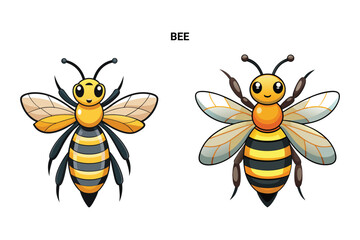 Customizable Bee Vector Illustration