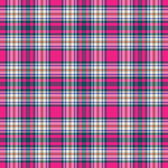 Summer Plaid Check Seamless Pattern - Cute plaid check repeating pattern design