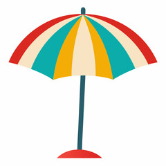 beach umbrella   vector icon ,white background