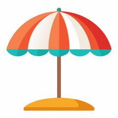 beach umbrella   vector icon ,white background