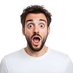 Shocked Man  Amazed Expression  Surprised Face  Open Mouth  Wide Eyes   Facial Expression
