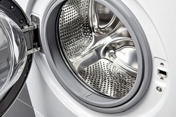 maintenance specialist examining washing machine drum alignment