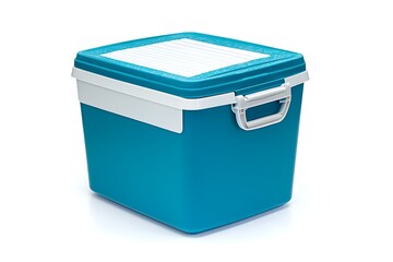 portable cooler box isolated on white background 